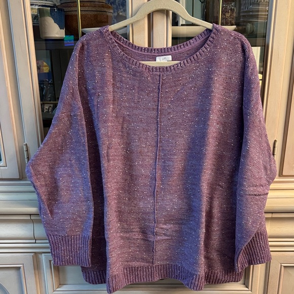 J. Jill Sweaters - J. Jill Heathered Purple Crew Neck Sweater